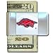 University of Arkansas Pewter Money Clip NCAA