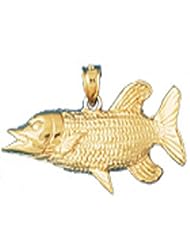 Dazzlers Solid 14k Gold Fish Charm Pendant Available in three colors from jewelsberry (weights: 6.4 grams only)