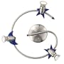 Eglo 82963A Cosmos-1, Nickel Frosted/Blue, 3-Light Spot Light Fixture