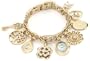 AK Anne Klein Women's  10-8096CHRM Swarovski Crystal Accented Gold-Tone Charm Bracelet Watch