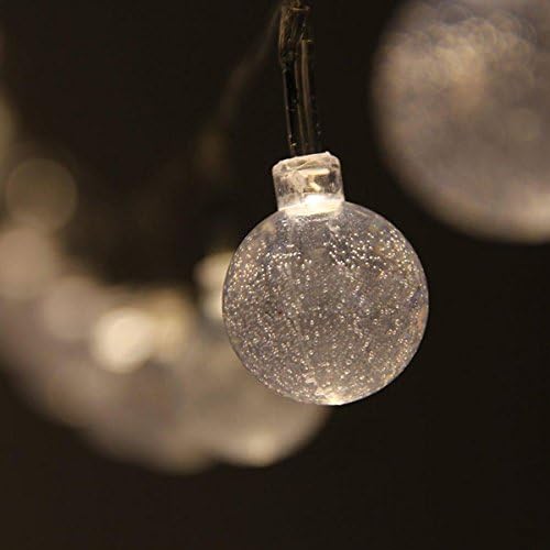 Peak Shop 1m/2m Warm White Crystal Ball Fairy Light Holiday Decoration