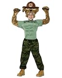 Sound Off, 1, 2, 3, 4- Proud and Adorable in this Deluxe Plush United States Marine Corps Mascot Costume for Children