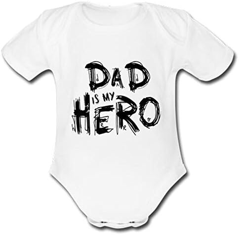 Dad Is My Hero Baby Bodysuit Baby Boy/Girl Babygrow Vest Short Sleeve