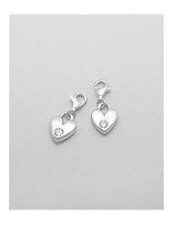 Heart CZ Charm In 92.5 Sterling Silver