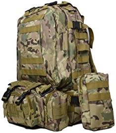 GP Tactical Combination Backpack, Camouflage Military Shoulders Bag, Multifunctional High Capacity Backpack For Outdoors,Come With A Badge As A FREE GIFT,CP Style AS SHOWN