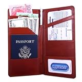Leatherbay International Travel Leather Wallet - Cognac