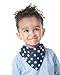 Zippy Fun Baby and Toddler Bandana Bib - Absorbent 100% Cotton Front Drool Bibs with Adjustable Snaps (4 Pack Gift Set) Unisex Stars and Spots
