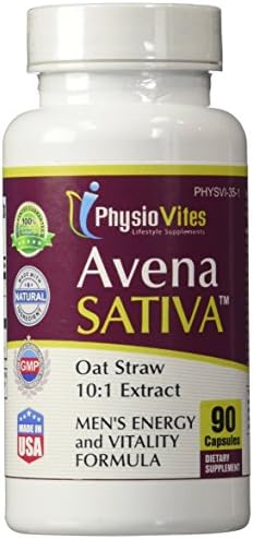 Avena Sativa 180 Caps 2 Bottle-Pack BEST DEAL ANYWHERE! Oat Straw Men's Energy And Vitality Physiovites Avena Sativa 900mg 180 Capsules 2 Bottles