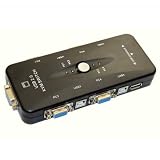 New USB 2.0 KVM 4 Ports Selector VGA Print Switch Box