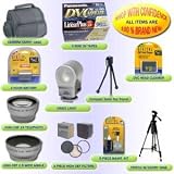ENTHUSIAST ACCESSORY KIT- CANON HF-100 HF-10 HG21 HF-11 4HR BATTERY, 5 DV TAPES, VIDEO LIGHT, LENSES, FILTERS++