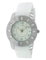 FMD White Rubber Crystal Accented Womens Watch ZRT21010