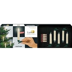Krinner 74232 LUMIX CLASSIC Erweiterungs-Set elfenbein IR, 5 elfenbeinfarbige, kabellose LED-Christbaumkerzen mit Batterien, in warm-wei�en Licht