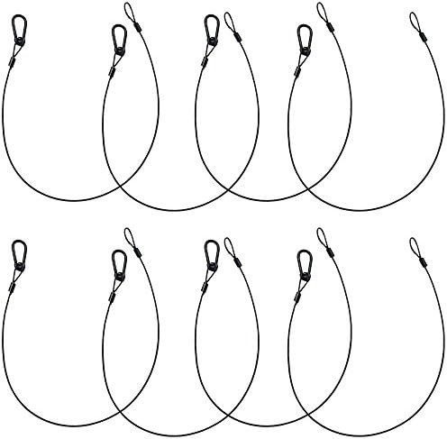 Steel Light Fixture Black Safety Cable 8 Pack