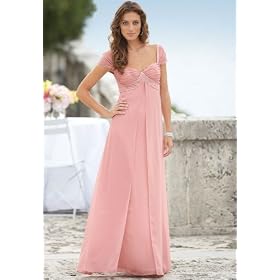 Shirred Cap-Sleeve gown
