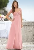 Shirred Cap-Sleeve gown