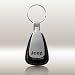 Jeep Tear Drop Black Leather Key Chain