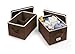 Badger Basket Folding Baskets with Adjustable Dividers Set of 2, Espresso