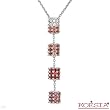 Koesia! Made in Italy Beautiful Hand-Made Necklace with 2.55ctw Super Clean FG/VS Diamonds, Garnet and Tourmaline Made of 18K Gold