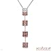 Koesia! Made in Italy Beautiful Hand-Made Necklace with 2.55ctw Super Clean FG/VS Diamonds, Garnet and Tourmaline Made of 18K Gold