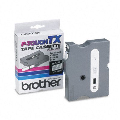 More information about Brother Model TX 1351 White On Clear Tape, 1/2in. x 50ft. Brother Model TX 1351 White On Clear Tape, 1/2in. x 50ft.