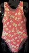 Girls 1 PC T-Back Peach/Pencil Flowers
