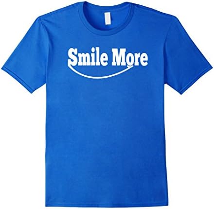 Men's Smile t shirt more Small Royal Blue
