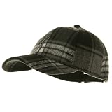 Plaid Wool Felt Cap - Grey