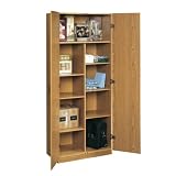 Oak Home or Office Storage Cabinet Organizer - Great as a Kitchen Food Pantry + Grocery Storage for Extreme Coupons (Office Product)