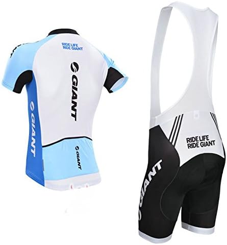 2014 Outdoor Sports Pro Team Women's Short Sleeve Giant White Cycling Jersey and Shorts Set (Bib suit, S)
