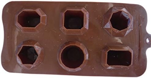 #1 Jewels Diamond Ice Mold 6 Diamond Stones Per Silicone Tray