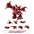 BAKUGAN MAXUS DRAGONOID 7 IN 1 PYRUS - Neo Dragonoid - Spyderfencer - Brachium - Grafias - Spitarm - Dark Hound - Grakas Hound