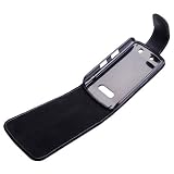 MobiMan® Premium- Made to Measure Genuine Leather Flip Case for Blackberry 9500 / 9530 Storm
