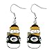Sports Team Green Bay Packers Snowman Dangle Charm Logo Earring Set
