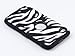 ULAK Zebra Design Combo Black Hard PC and Soft Silicon Case Cover for Apple iPod Touch 4 4th Gen + Stylus