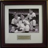 Mickey Mantle unsigned New York Yankees 8x10 Photo Custom Framed w/Berra & Ford - Framed MLB Photos, Plaques, and Collages