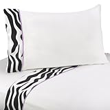 4pc Queen Sheet Set for Purple Funky Zebra Bedding Collection