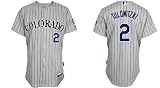 Personalized Colorado Rockies 2# Troy Tulowitzki Grey Stripe 2011 MLB Authentic Jerseys Cool Base Jersey 48-56 Drop Shipping
