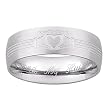 Personalized Stainless Steel Men's Engraved Claddagh Wedding Band
