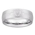 Personalized Stainless Steel Men's Engraved Claddagh Wedding Band