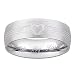 Personalized Stainless Steel Men's Engraved Claddagh Wedding Band