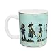 A Newspaper Seller, a Citizen Ready to Fight, a Citizen Carrying the Declaration of the Rights of Man and Two Bargemen (gouache on card) by Lesueur Brothers - Mug - Standard Size