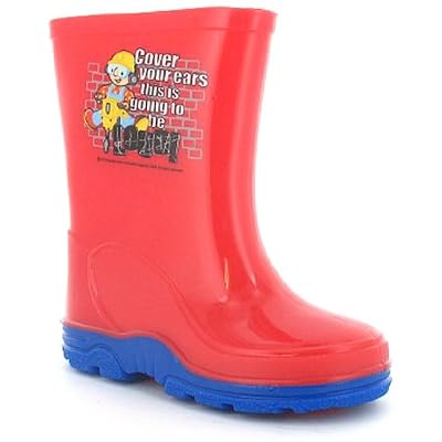 Boys Red Bob The Builder Wellington Boots - Red/Blue - UK 4-10