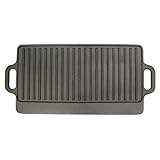 Stansport Cast Iron 9 x 20 Inch Pre-Seasoned  Griddle