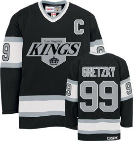 Wayne Gretzky Black Reebok Heroes of Hockey Los Angeles Kings Jersey