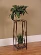Garden District "Cinnamon" Large Plant Stand with Leaf Motif Resin Top By Powell Furniture