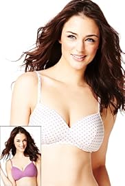 2 Pack Cotton Rich Non-Wired Padded T-Shirt A-D Bras
