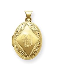 14k Gold Oval Locket