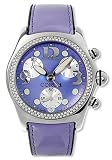 Corum Bubble XL Chronograph Mens' (Regular Strap) Watch Lavendar Dial Diamond Bezel on Lavendar Strap 396-157-47-F170 FK30R