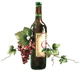 LAMPS BEAUTIFUL Wall Art Sculpture--Red Wine Bottle and Grape Vine--Excellent customer service--see our feedback.