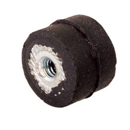 1.00 dia., 5/16-18 thds., 1.00 Lg., 55 Lbs Comp. Load, 8 Lbs. Shear load, Inch Double End Female/Female Natural Rubber Vibration Mount (1 Each)